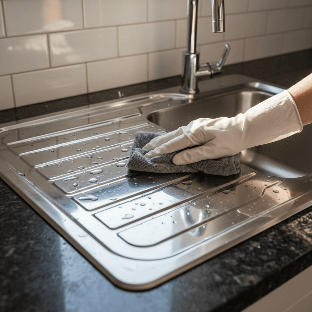 Spotless kitchen stove top and backsplash after a detailed deep clean
